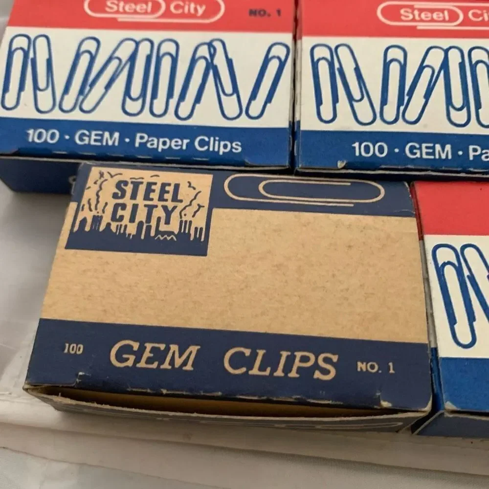 11 Boxes Steel City No. 1 Gem Paper Clips Pittsburgh Pa